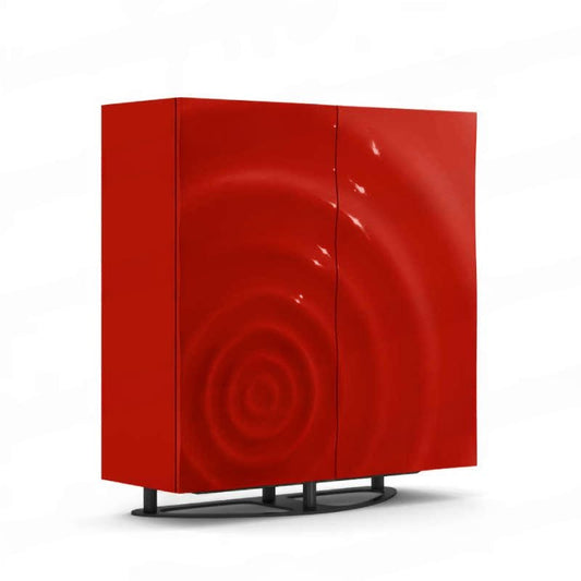 Modern Minimalist Luxury Entryway Cabinet, Red High-Gloss Multi-Purpose Storage for Hallway, Dining, Living Room, Custom made