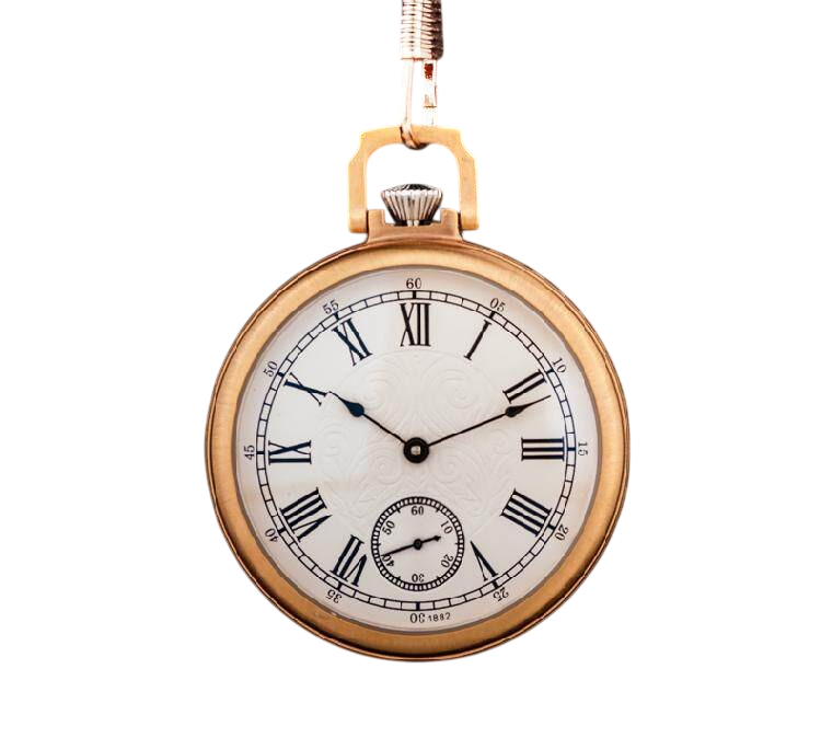 Rose Gold Mechanical Pocket Watch, Stainless Steel Hand Wind Movement with Roman Numeral Dial and Small Seconds, Vintage Pendant Watch with Chain for Men, Women, Gift
