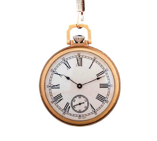 Rose Gold Mechanical Pocket Watch, Stainless Steel Hand Wind Movement with Roman Numeral Dial and Small Seconds, Vintage Pendant Watch with Chain for Men, Women, Gift