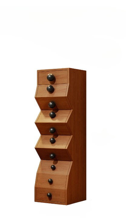 47-Inch Solid Wood Tall Chest with 8 Drawers, Walnut Finish