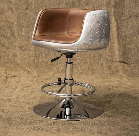 aviation chair, Revolving Chair, Bar Stool, Retro Furniture, Vintage Metal Chair