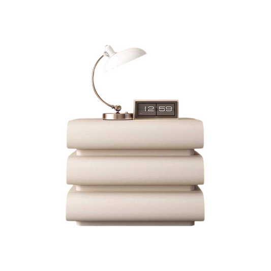 White Wood 3-Drawer Nightstand for Bedroom and Apartment
