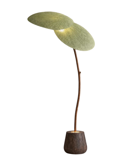 Green Mushroom Floor Lamp, Wabi Sabi Style Standing Lamp with 3 Color Light Modes, Sculptural Botanical Floor Light for Living Room, Bedroom, Reading Corner
