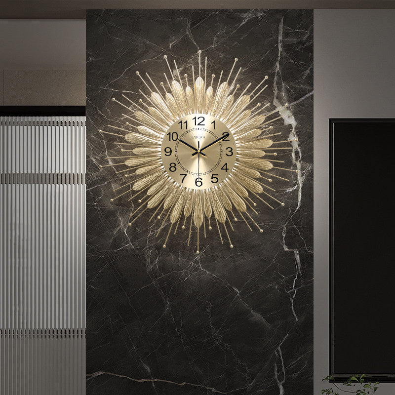 Modern Decorative Wall Clock for Living Room, Luxury Wall-Mounted Home Clock for Bedroom, Dining Room, Entryway or Office