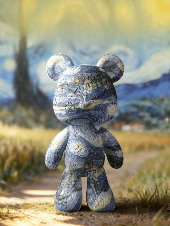 Modern Abstract Bear Coin Bank Statue, Large Decorative Money Bank Sculpture for Living Room, Entryway, Office, Bedroom &amp; Home Decor, Blue Abstract Art Finish