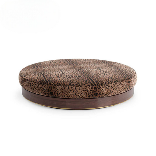 Modern Leopard Print Swivel Accent Chair Lounge Chair Upholstered Round Rotating Sofa Chair Luxury Contemporary Single Seat Leisure Chair for Living Room Bedroom Lounge Hotel Reception