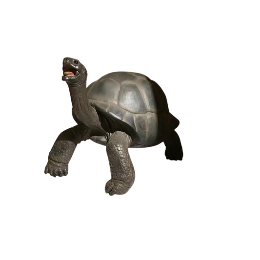 Large Aldabra Giant Tortoise Statue, Realistic Life Size Turtle Sculpture, Hand Painted Tortoise Model for Garden Decor, Patio, Museum Display, Zoo Exhibit, Home or Commercial Decoration