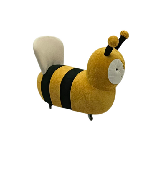 Plush Bee Kids Sofa Chair with Wheels, Cartoon Animal Seat