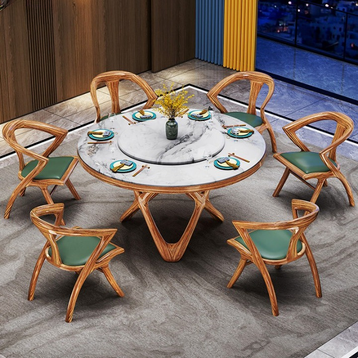 Wenge Wood Leather Dining Chair, Modern Curved Solid Wood Side Chair for Dining Room, Kitchen, Restaurant &amp; Office