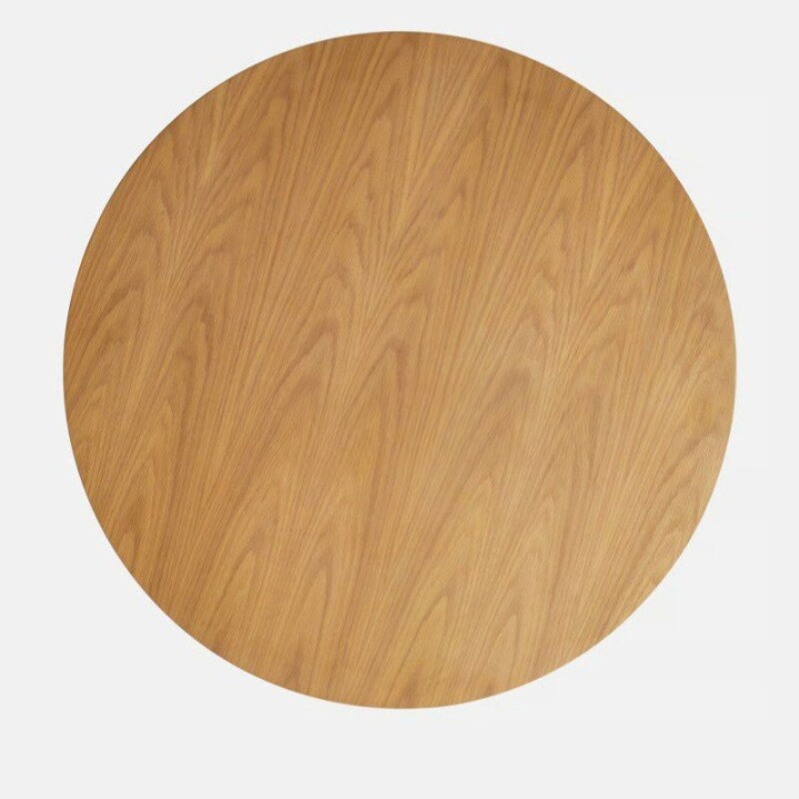 Round Solid Wood Dining Table, Sculptural Pedestal Kitchen Table for 4, Modern Wooden Cafe Table for Dining Room, Breakfast Nook, Hotel, Villa