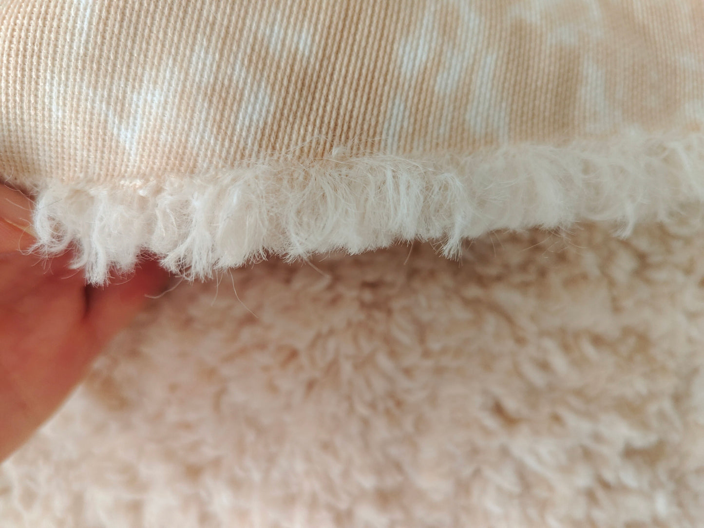 Cream Faux Shearling Fabric, Thick Plush Sherpa Fur Material for Upholstery, Clothing, Shoes, Hats, DIY Crafts, Dolls and Home Textile Projects