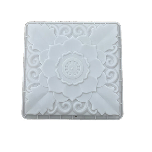 Decorative Concrete Paver Mold Reusable Garden Path Maker Mold Floral Cement Stepping Stone Mold for Patio Walkway Driveway Lawn Landscaping