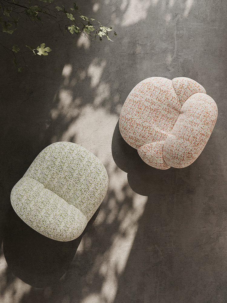 Cream and Terracotta Swivel Accent Chair, Round Upholstered Lounge Chair for Living Room