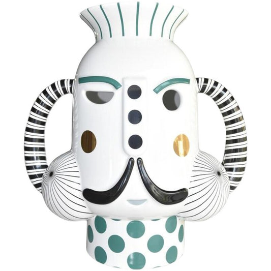 White Ceramic Face Vase, Abstract Human Face Flower Vase, Modern Artistic Decorative Vase for Dried Flowers, Pampas Grass, Living Room, Console Table, Shelf, Entryway Decor