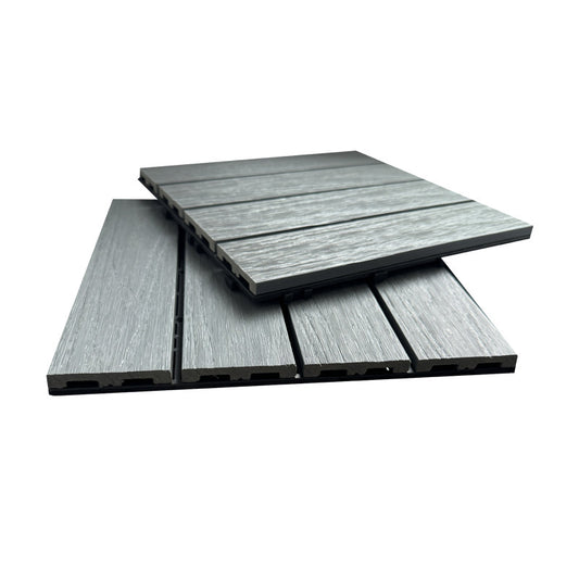 Interlocking Waterproof Shower Floor Tiles Non Slip Bathroom Deck Tiles Modular Drainage Flooring Mat for Wet Area Sauna Balcony Pool Spa 12 x 12 Inch