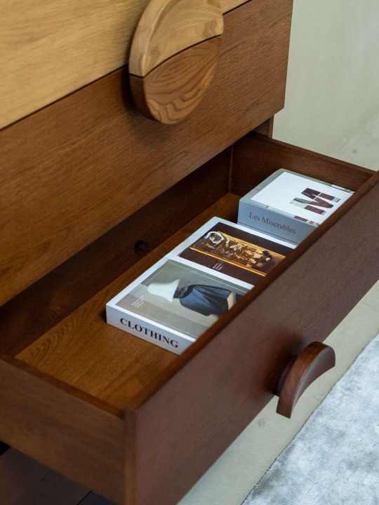 Gradient Wood 5 Drawer Storage Cabinet, Tall Bedroom Dresser Chest for Living Room