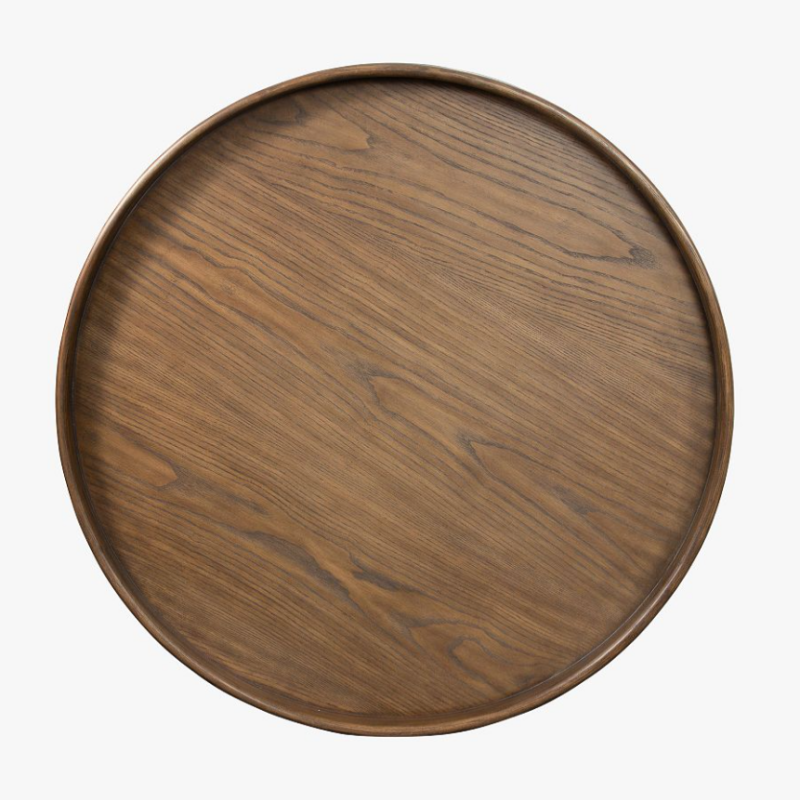Round Wood Rattan Coffee Table, Cane Woven Center Table with Lower Storage Shelf for Living Room, Hotel, Villa, Farmhouse Lounge Decor