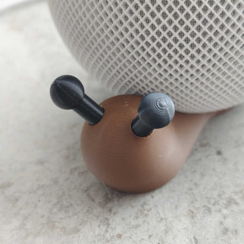Cute Snail HomePod Mini Stand, Silicone Anti-Slip Shock Absorbing Desktop Base for Apple Smart Speaker