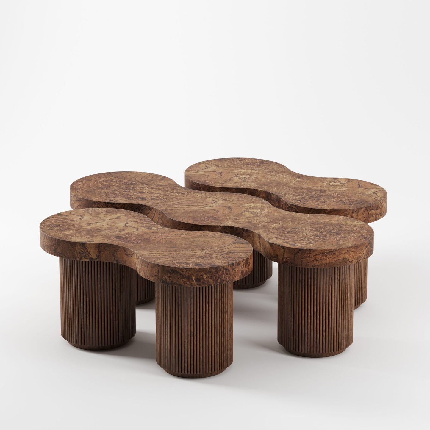 Designer Travertine Long Bench – Vintage Creative Entryway Shoe Stool, Artistic Sculpted Coffee Table
