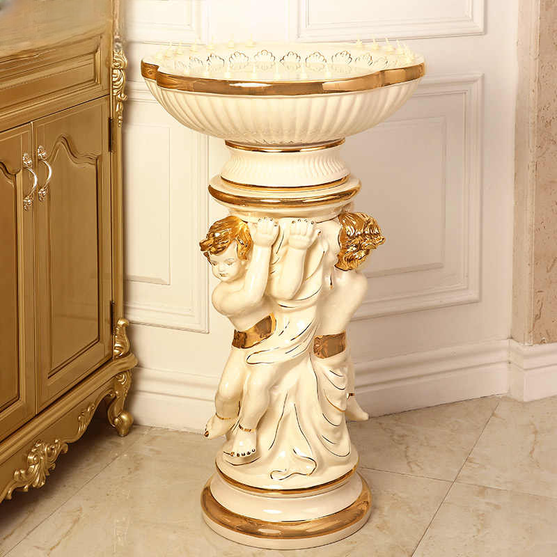 Oversized Ceramic Galloping Horse Fountain – Luxury Style Indoor Floor Water Feature, Living Room & Hotel Entryway Statement Decor