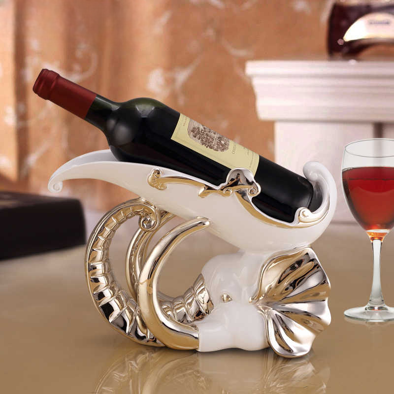 Luxury Elephant Wine Bottle Holder – Artistic Resin Centerpiece for Living Room, Cabinet, Gift