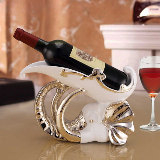 Luxury Elephant Wine Bottle Holder – Artistic Resin Centerpiece for Living Room, Cabinet, Gift