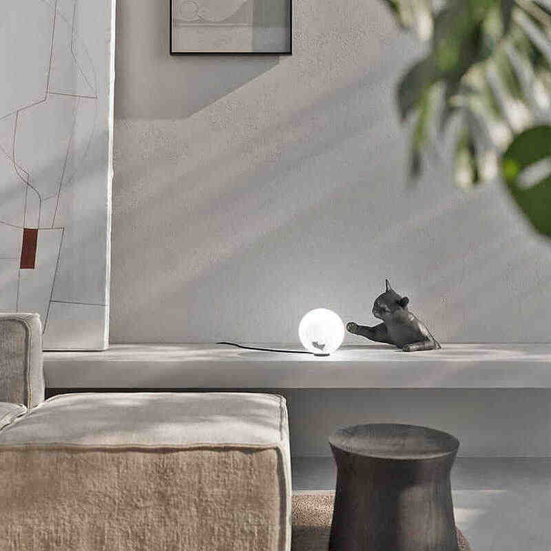 Designer Cat & Mouse Table/Wall Lamp, Creative Animal Sculpture Lighting – Bedroom Bedside or Accent Decor