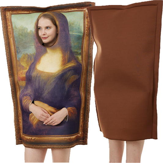 Mona Lisa Painting Costume – Funny Art Masterpiece Tunic for Halloween, Photo Booth & Theme Party