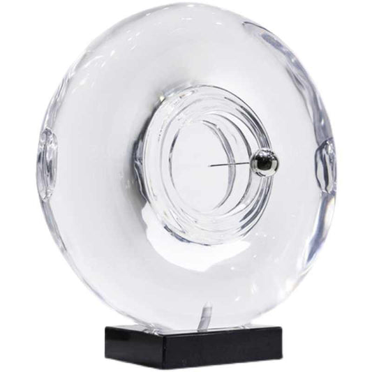 Modern Luxury Clear Abstract Sculpture for Entryway or Hotel Lobby, Creative Geometric Glass Art Decor Accent Piece