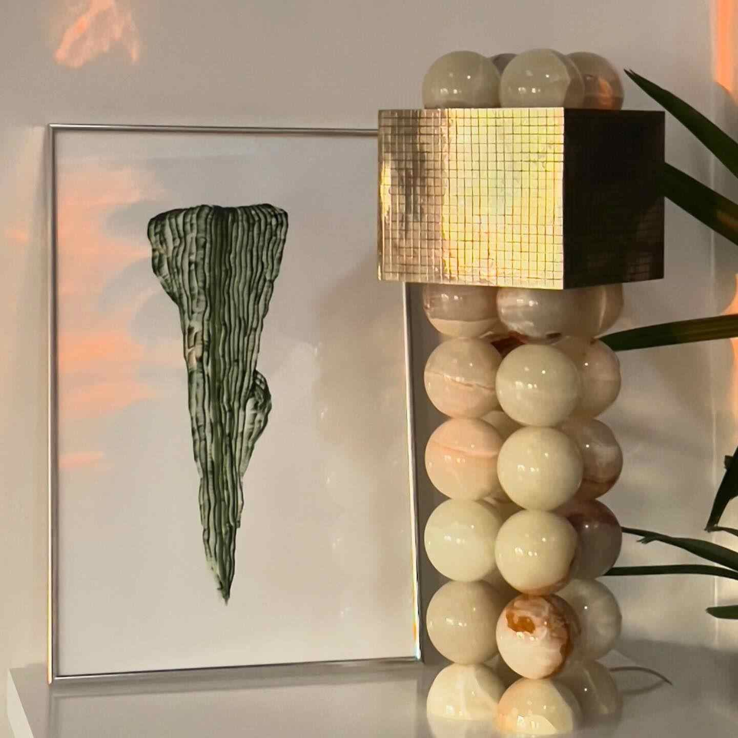 Modern Spanish Alabaster Stone Table Lamp, Designer Luxury Vintage Accent Light, Artistic Warm Glow for Living Room, Bedroom, Study, or Sofa Side Table