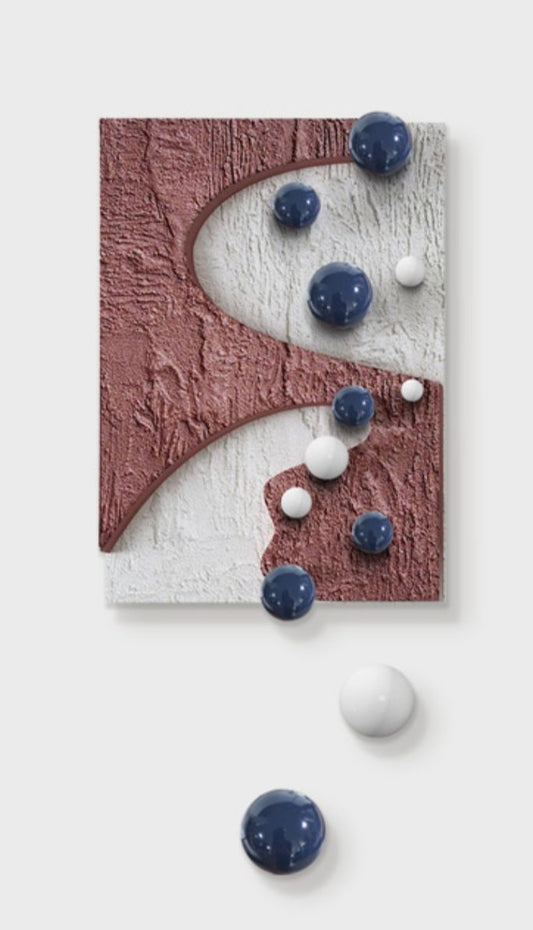 Modern 3D Metal Sphere Wall Art, Handcrafted Textured Abstract Panel, Minimalist Hallway, Entryway & Living Room Décor