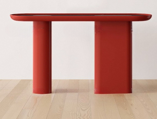 Luxury Minimalist Entryway Console Table, Modern Solid Wood Narrow Hallway Wall Table, High-End Designer Foyer Decor