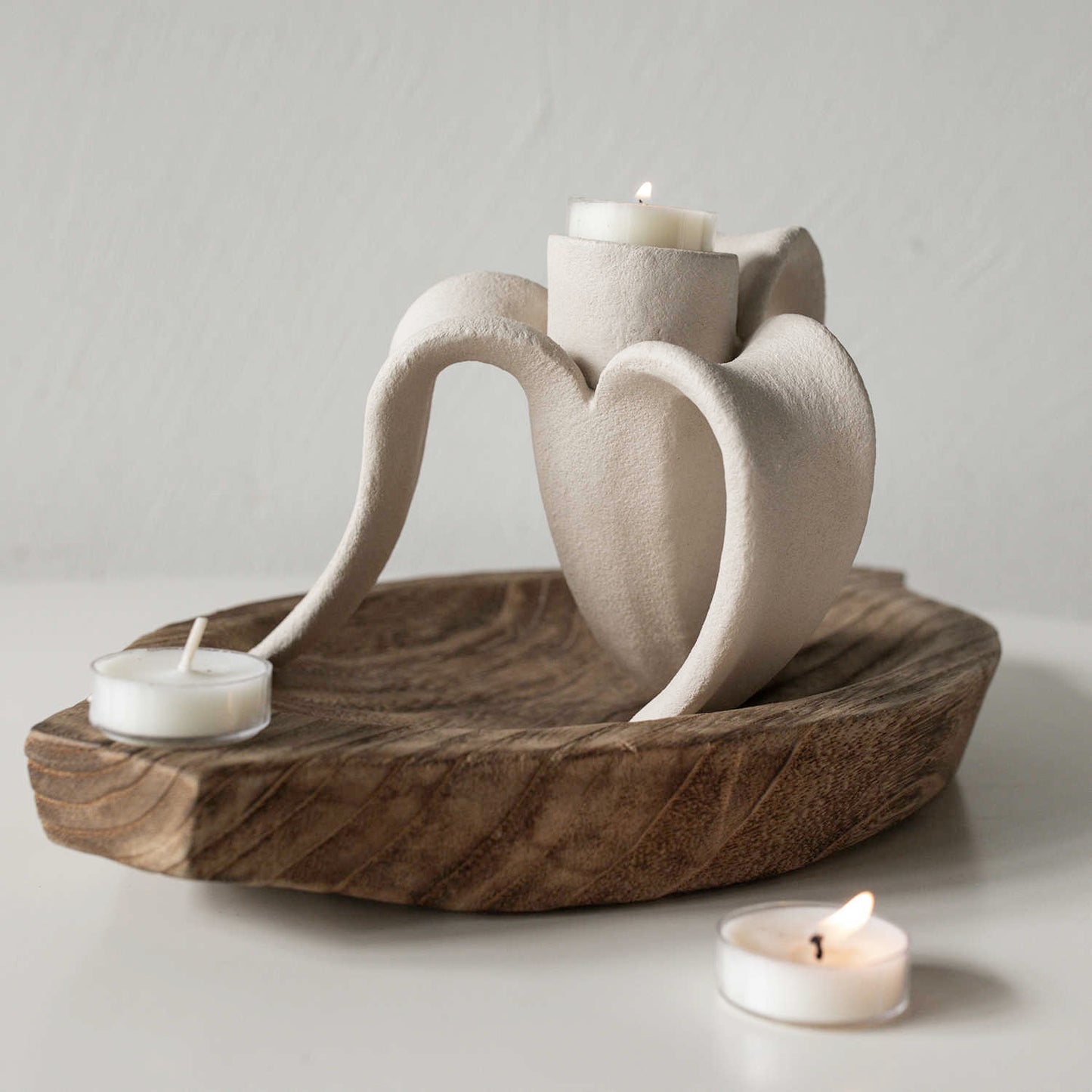Handmade Modern Abstract Candle Holder, Artistic Sculptural Table Centerpiece, Minimalist Creative Decor for Bedroom