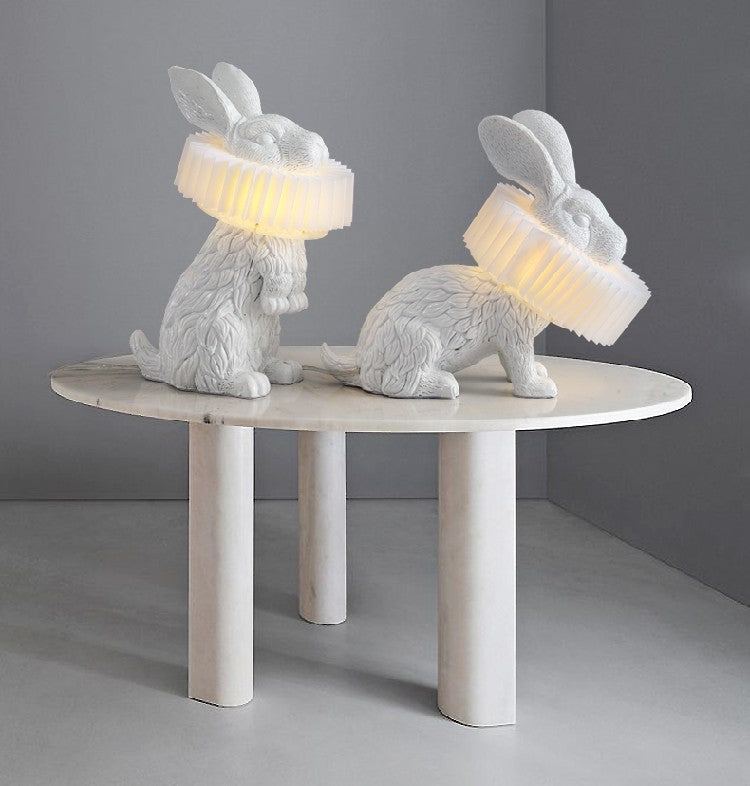 Modern Creative Rabbit Table Lamp, Cute Warm Light – Bedroom, Children's Room, Living Room or Study