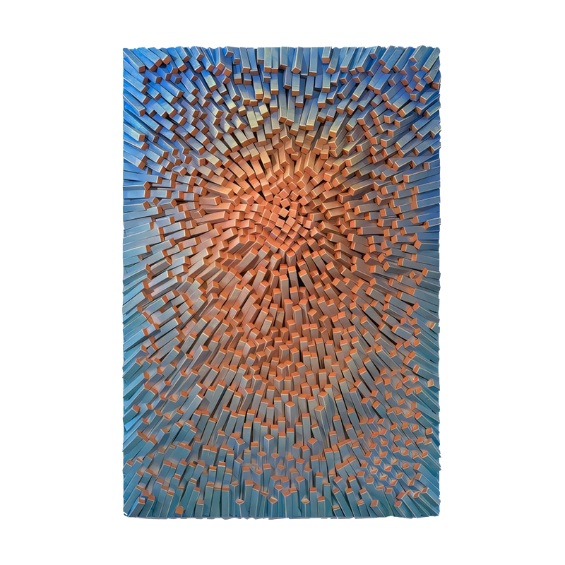 Luxury 3D Abstract Wall Art for Sales Office, Hotel, Duplex Living Room, Grand Entrance Decor, “Rhythm” Sand Texture Environmental Hand-Painted Mural, Backlit Warm Lighting