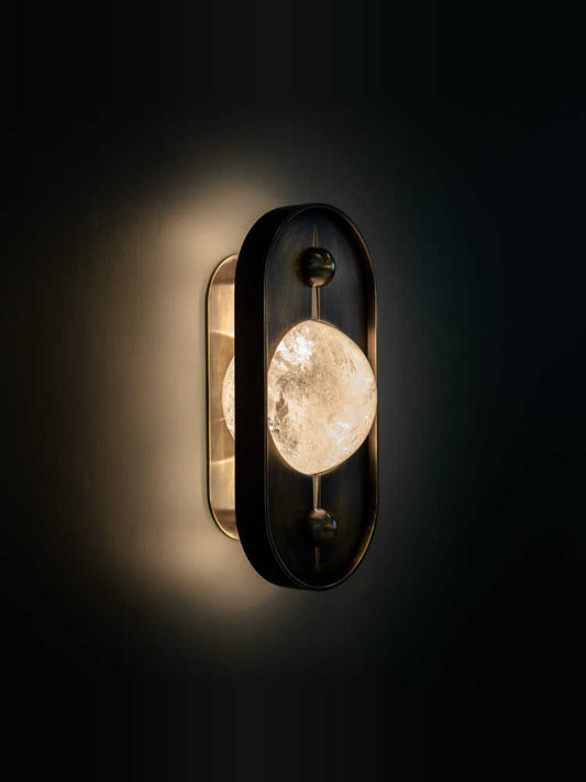 Cloud Stone Wall Sconce, Vintage Mid-Century Bedroom Living Room Corridor Hotel Lighting, Textured Natural Stone Wall Lamp