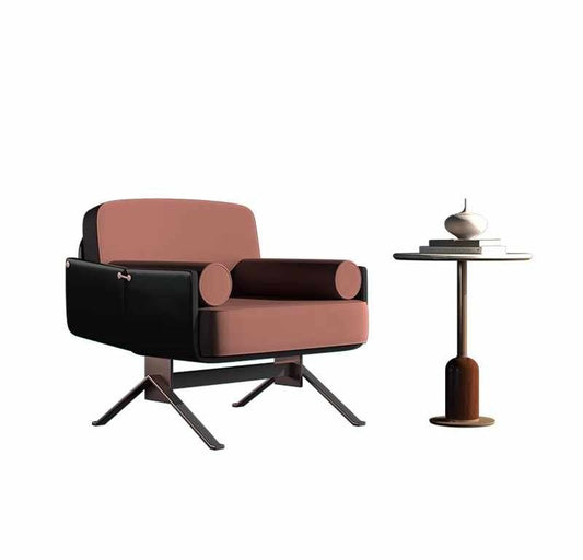 Modern Luxury Designer Single Sofa Chair, Hotel Living Room Accent Chair for Sample Room, Leisure Area Seating