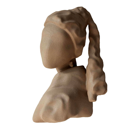 Modern Abstract Girl with a Pearl Earring Sculpture, Minimalist Wall Hanging Art for Living Room, Creative Decor