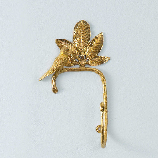 Brass Bird Wall Hook – Decorative Gold Towel Hook for Bathroom, Bedroom, Hotel Closet, or Entryway Organization