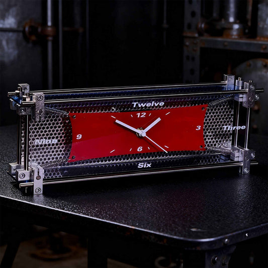 Original DIY Aluminum Alloy Industrial Table Clock, Handmade Artistic Gear Desk Decor, Trendy Metal Home Ornament