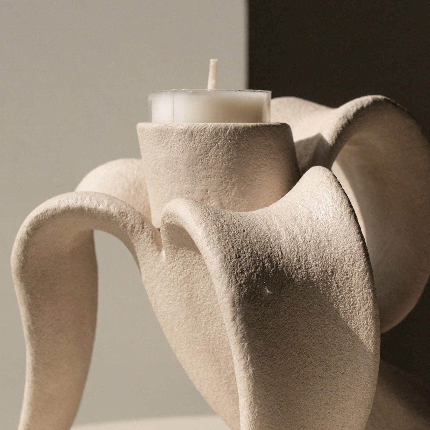Handmade Modern Abstract Candle Holder, Artistic Sculptural Table Centerpiece, Minimalist Creative Decor for Bedroom