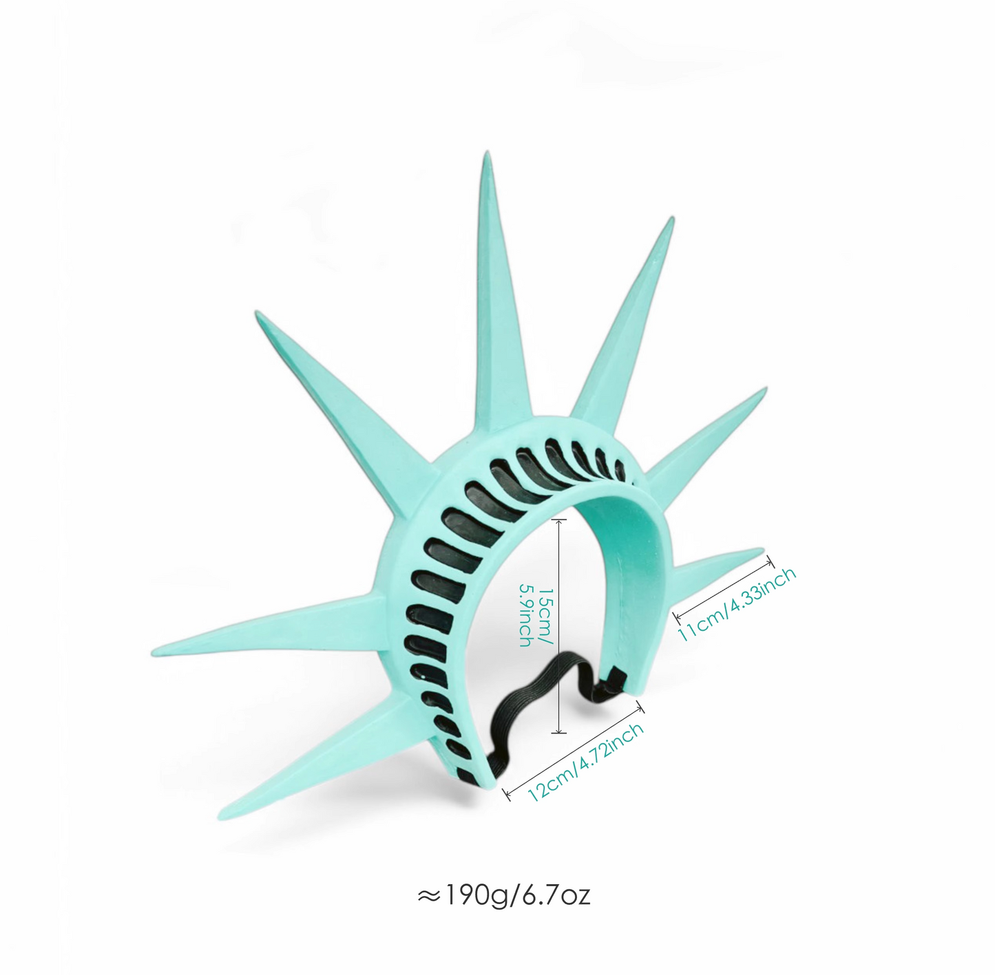 Statue of Liberty Headband and Torch – Adult Cosplay Prop Set for Party, Halloween, Photo Booth & Birthday Celebrations