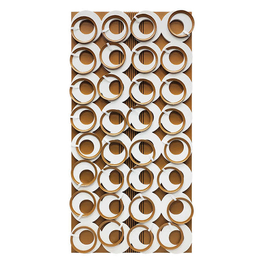 Luxury Modern Circular 3D Wood Relief Wall Art, Handcrafted Large Abstract Geometric Sculpture for Entryway, Villa, or Living Room, Unframed
