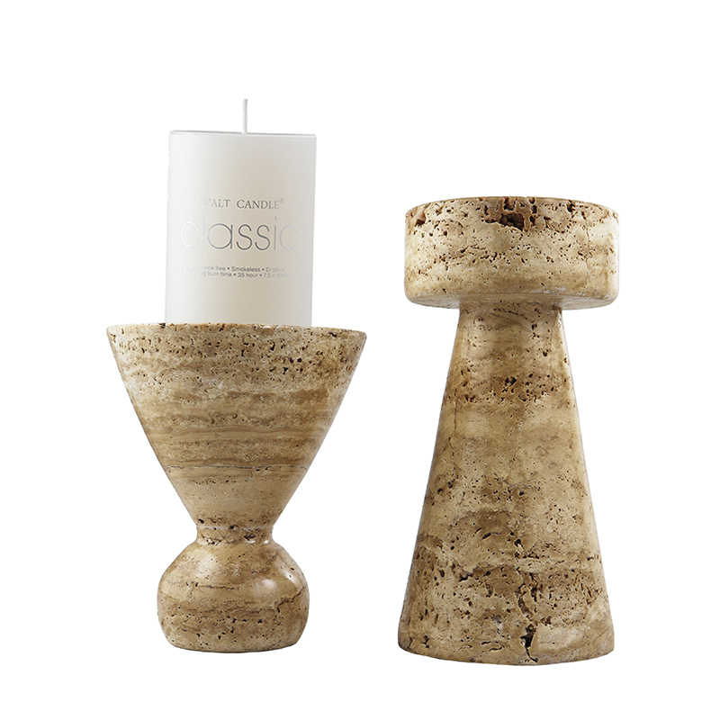 Modern Geometric Resin Candle Holder Set, Artistic Luxury Centerpiece for Dining Table, Living Room, Gallery or Hotel