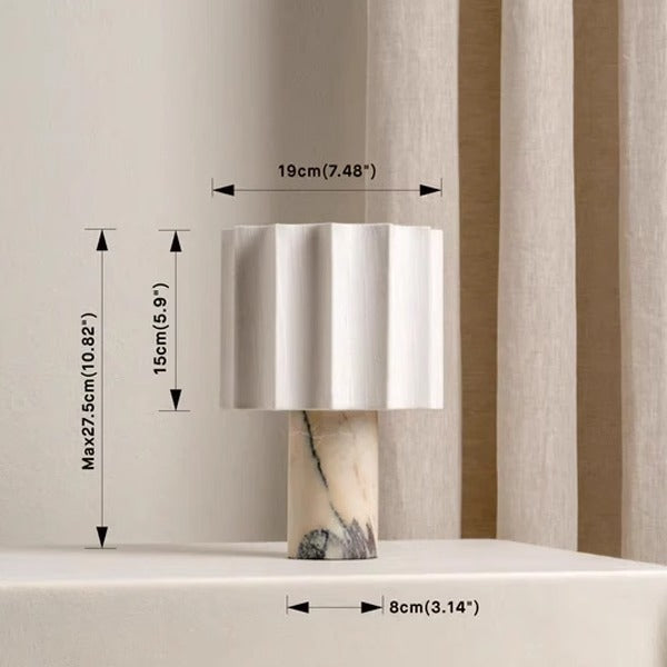 Designer Marble Table Lamp, Modern Art Bedroom/Living Room/Hotel Accent Light, Bvlgari Purple Luxury Stone