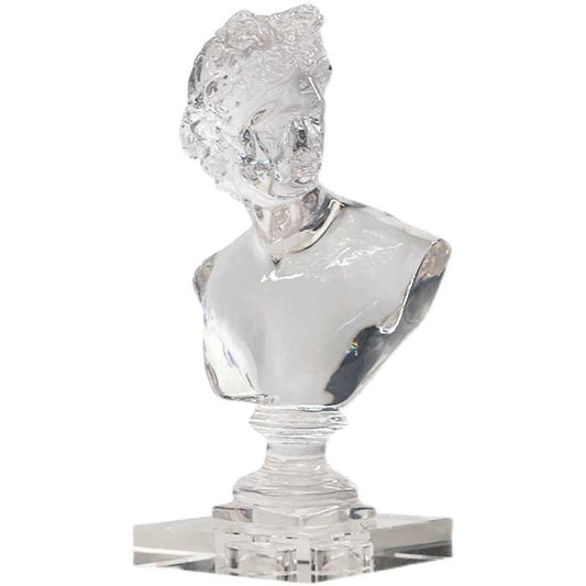 Modern Transparent Resin David Venus Bust Sculpture – Sales Office, Showroom, Living Room Art Decor