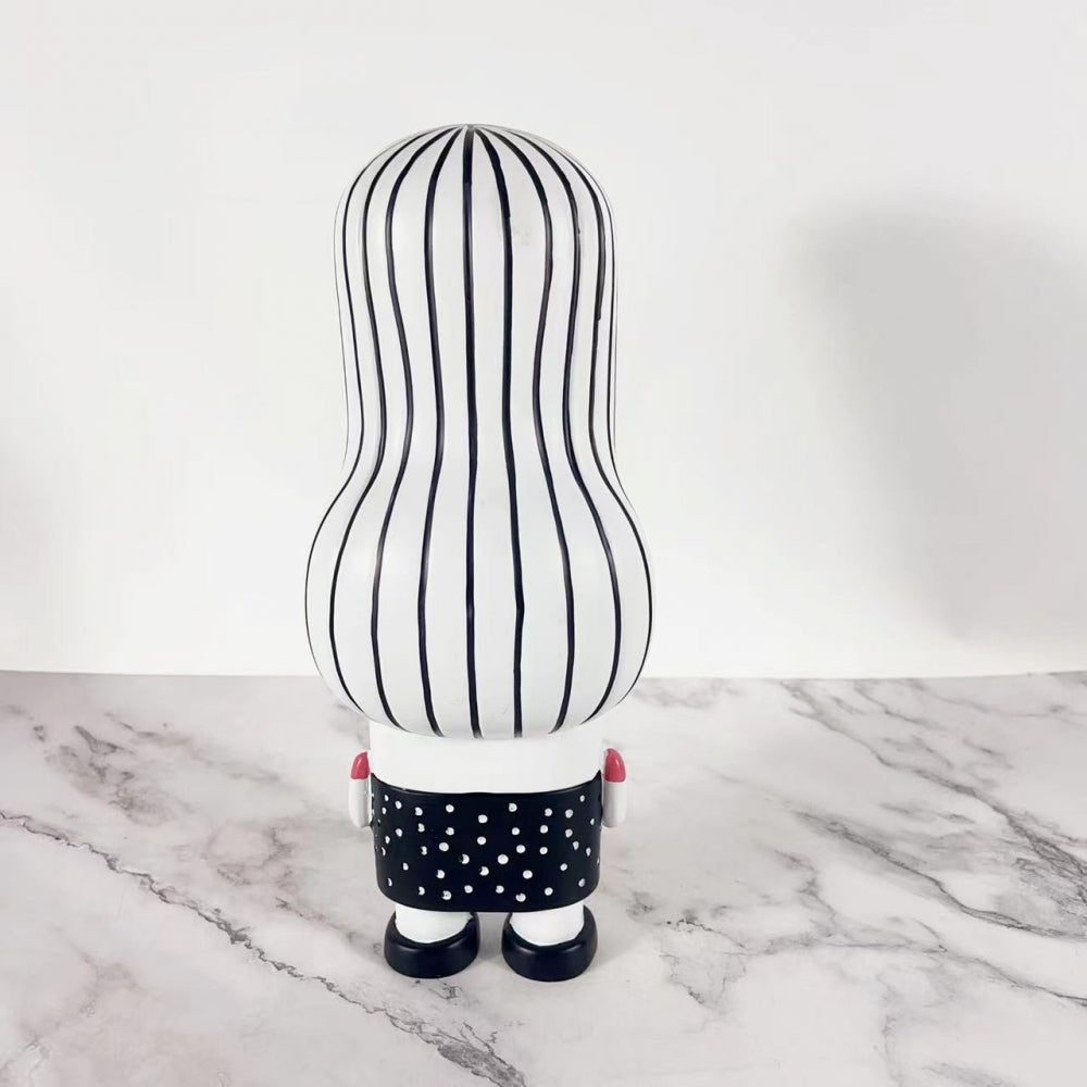 Cute Cartoon Expression Character Figurines – Modern Art Sculptures for Living Room, Bedroom & TV Console Decor