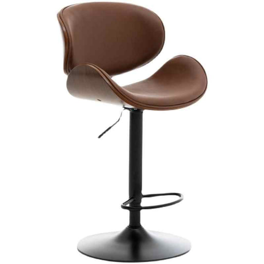 Modern Adjustable Swivel Bar Stool – Premium Faux Leather European Style Counter Chair with Gas Lift, Contemporary Kitchen Island Seating