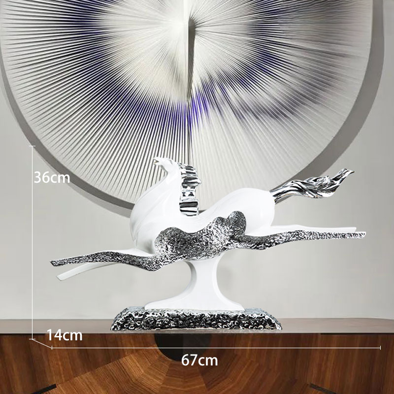 Large Flying Horse Resin Sculpture – Decor for Living Room, Desktop, Office, Grand Opening Gift