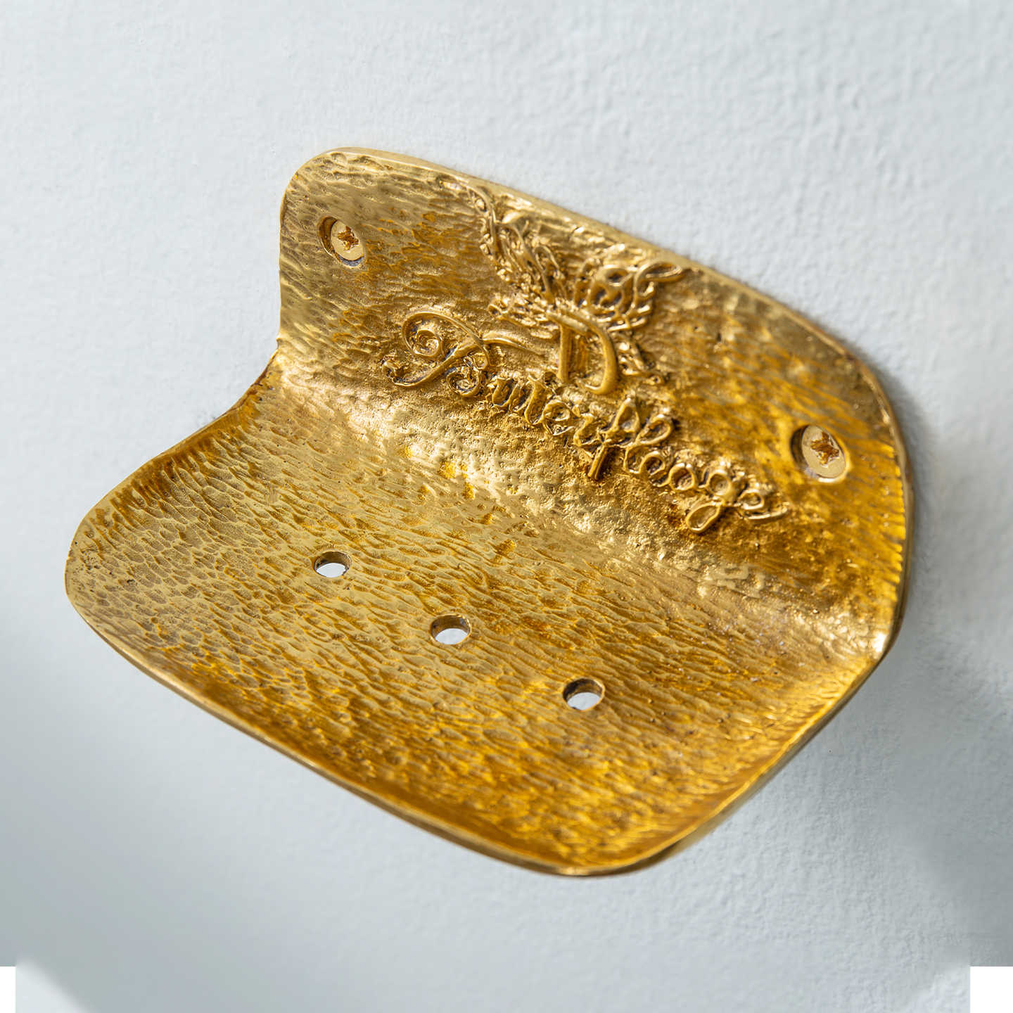 Brass Soap Dish Wall Mount – Handmade Luxury Gold Bathroom Soap Holder for Sink, Vanity, or Shower Decor